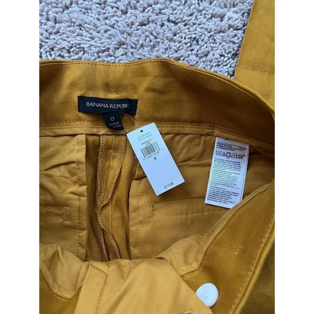NWT Banana Republic Mustard Yellow pants size 0